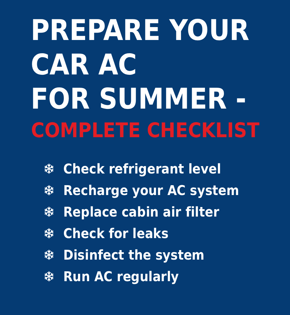 Prepare your car AC for summer - complete checklist